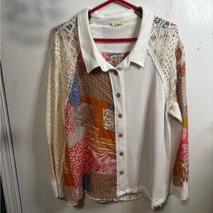 POL Ribbed Knit Schacket Boho